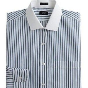 J. Crew Ludlow Traveler Shirt in Echo Blue Stripe